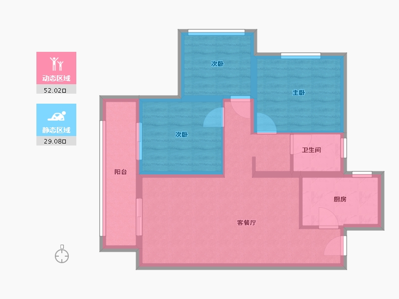 广西壮族自治区-南宁市-保利领秀前城-70.00-户型库-动静分区