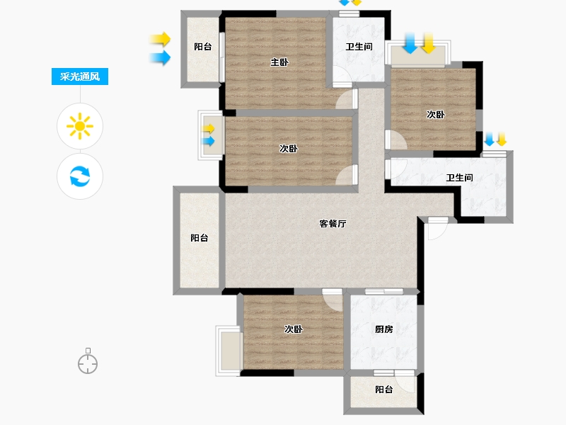 四川省-成都市-成金金语湾-121.21-户型库-采光通风