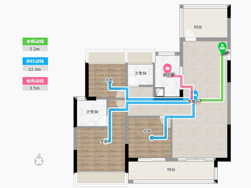 广东省-惠州市-华发旭辉铂钻四季-91.44-户型库-动静线