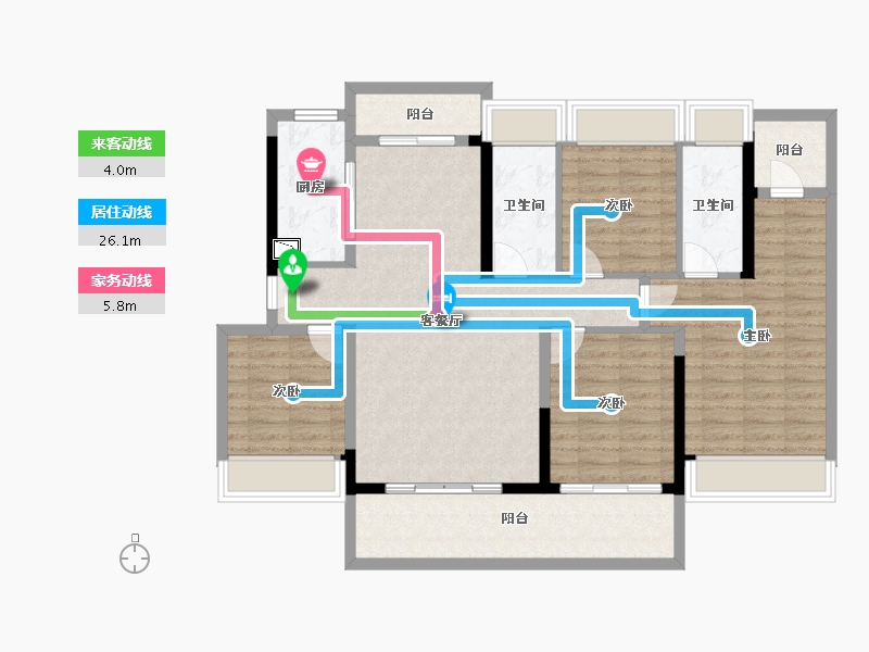 广东省-惠州市-碧桂园潼湖凤鸣湾花园-113.60-户型库-动静线