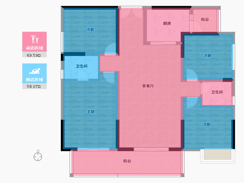 四川省-成都市-西宸春天-114.56-户型库-动静分区