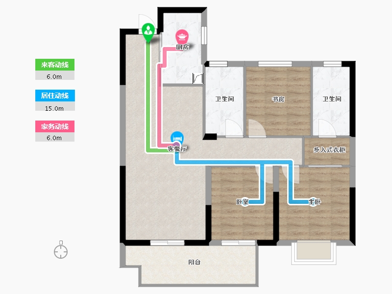 江苏省-徐州市-​珍宝岛雍景和府-88.00-户型库-动静线