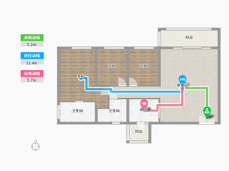 四川省-成都市-双楠悦天地-112.21-户型库-动静线