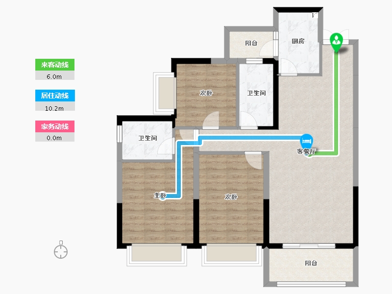 四川省-成都市-东韵雅苑-96.11-户型库-动静线