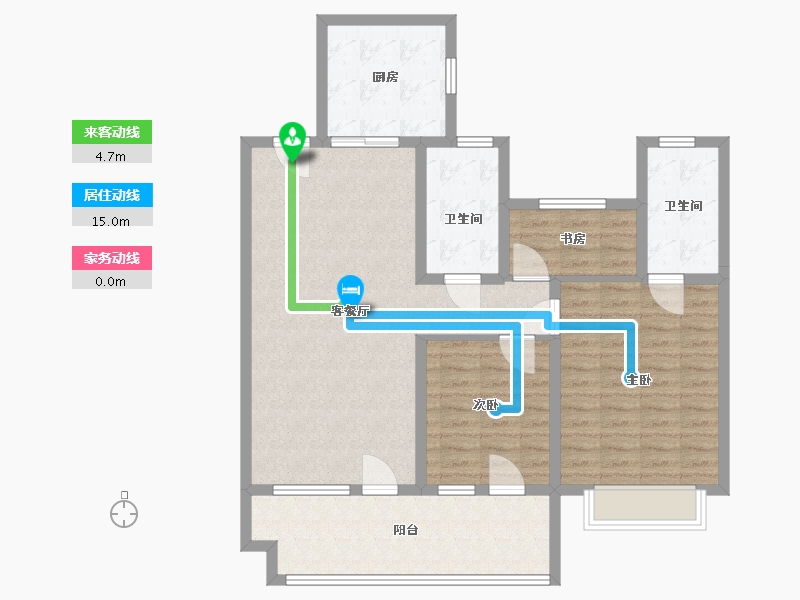 山东省-烟台市-城发云悦府-103.70-户型库-动静线