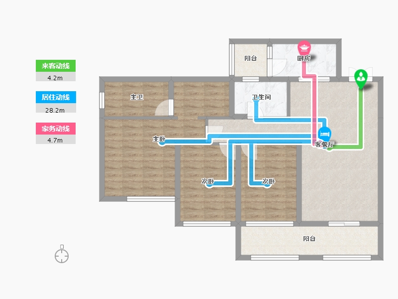 四川省-成都市-双楠悦天地-95.35-户型库-动静线