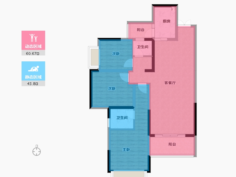 四川省-成都市-东韵雅苑-92.56-户型库-动静分区