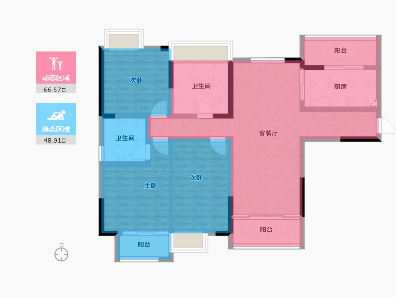 四川省-成都市-成金金语湾-102.00-户型库-动静分区