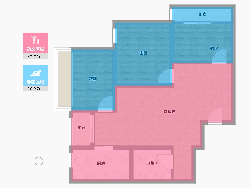 云南省-昆明市-誉峰国际-64.10-户型库-动静分区