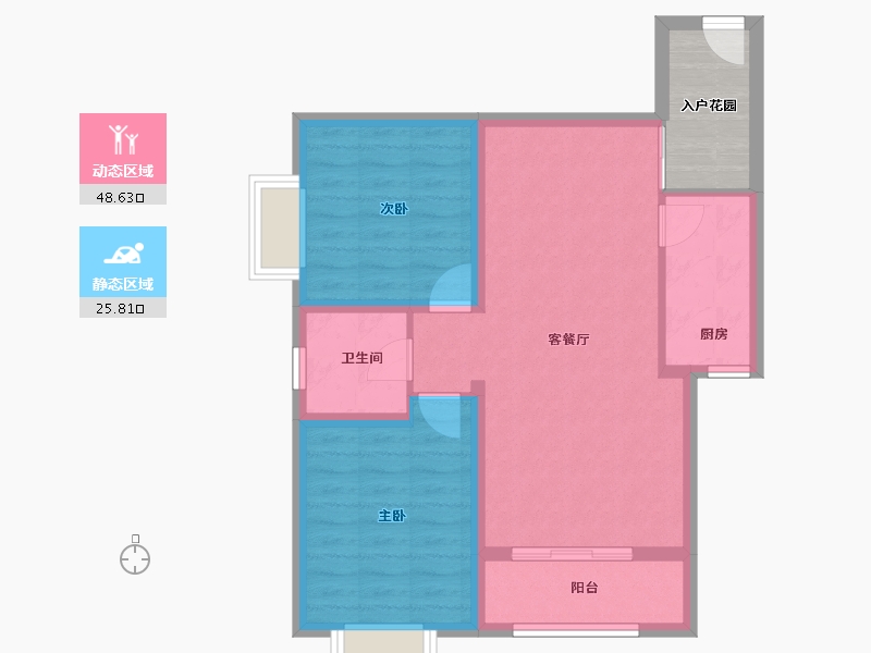 云南省-昆明市-誉峰国际-71.50-户型库-动静分区