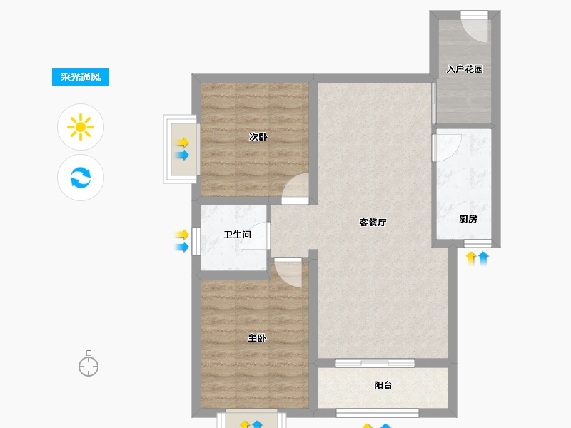 云南省-昆明市-誉峰国际-71.50-户型库-采光通风