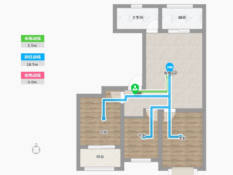 山东省-潍坊市-滨海87号-62.77-户型库-动静线