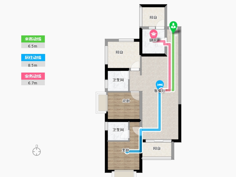 广东省-惠州市-新华联广场-75.66-户型库-动静线