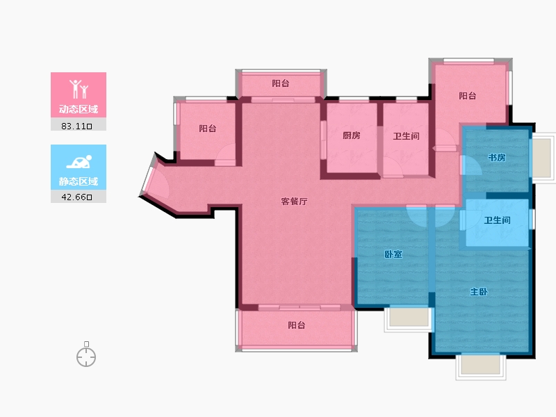 广东省-惠州市-新华联广场-110.93-户型库-动静分区