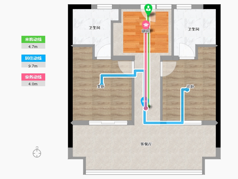 广东省-惠州市-卓越御山海-60.45-户型库-动静线