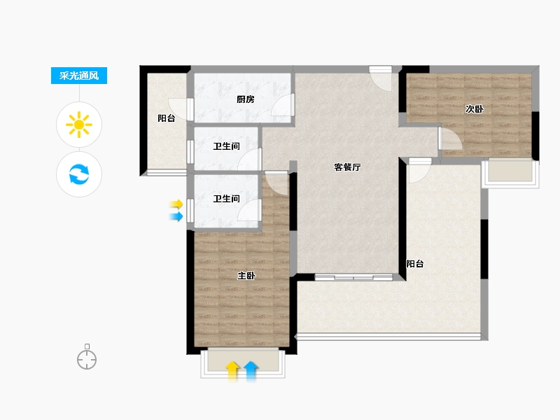 海南省-陵水黎族自治县-雅居乐清水湾-98.06-户型库-采光通风