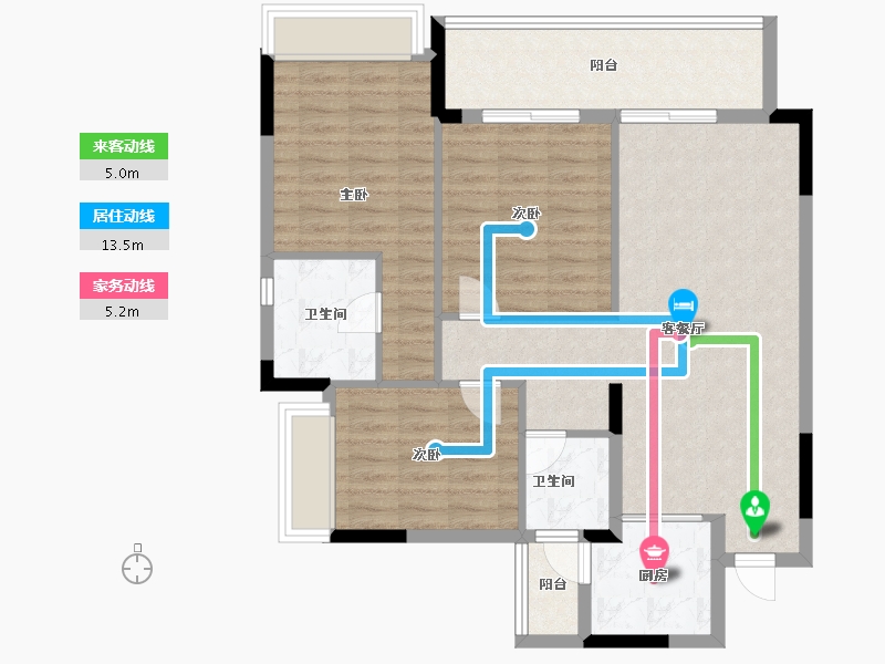 海南省-陵水黎族自治县-雅居乐清水湾-93.77-户型库-动静线