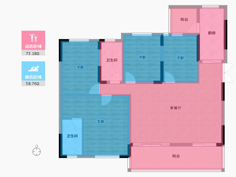 四川省-成都市-邦泰宽语-119.27-户型库-动静分区