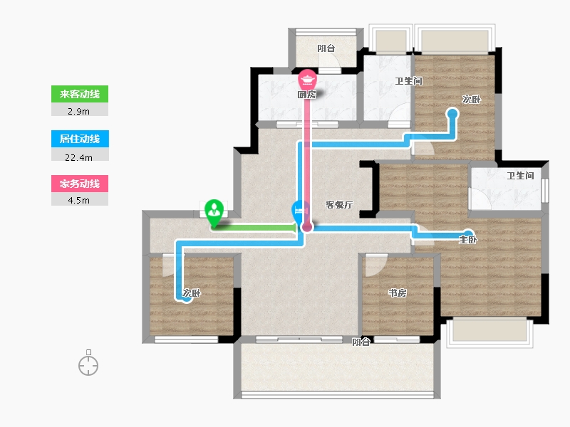 四川省-成都市-人居九林语叠云阁-114.33-户型库-动静线