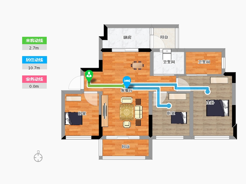 四川省-成都市-铂悦世家-72.95-户型库-动静线