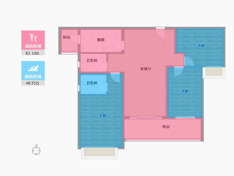 海南省-陵水黎族自治县-雅居乐清水湾-99.25-户型库-动静分区