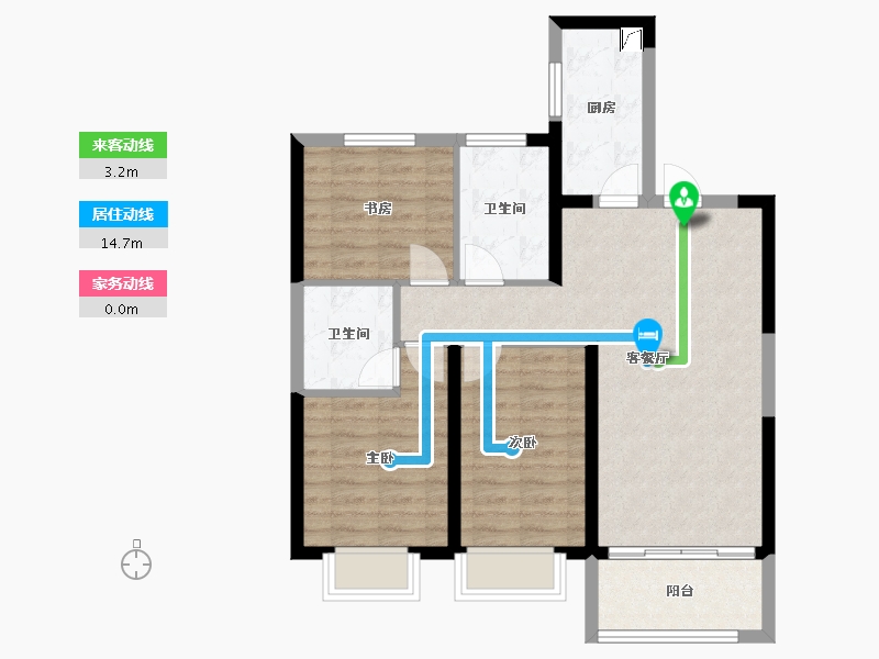 山西省-忻州市-国力公园里-91.50-户型库-动静线