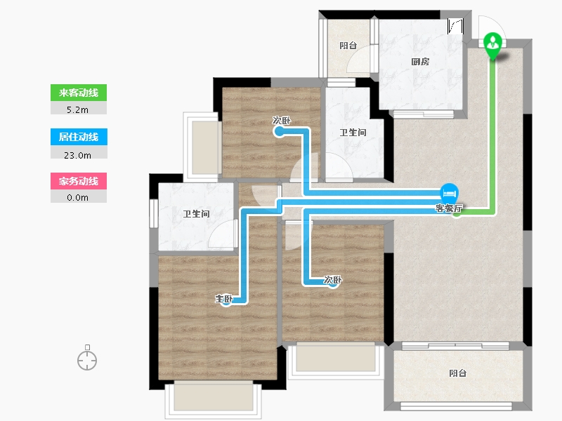 四川省-成都市-恒大林溪郡-83.29-户型库-动静线