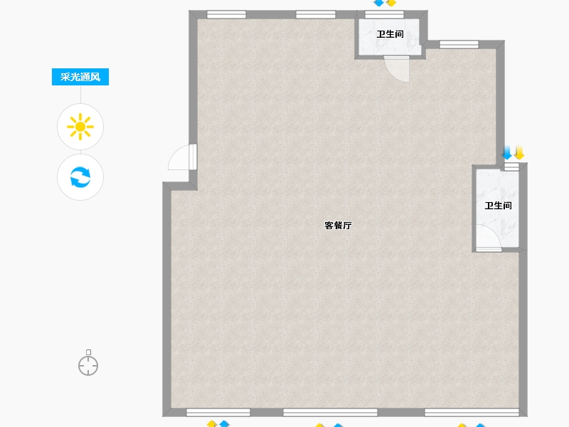 浙江省-嘉兴市-翡翠-120.00-户型库-采光通风