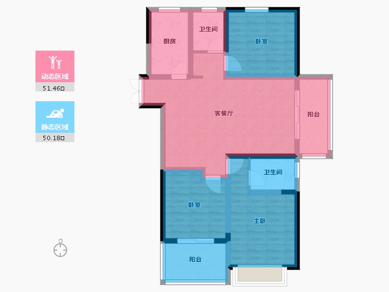 河南省-洛阳市-君河湾-89.93-户型库-动静分区