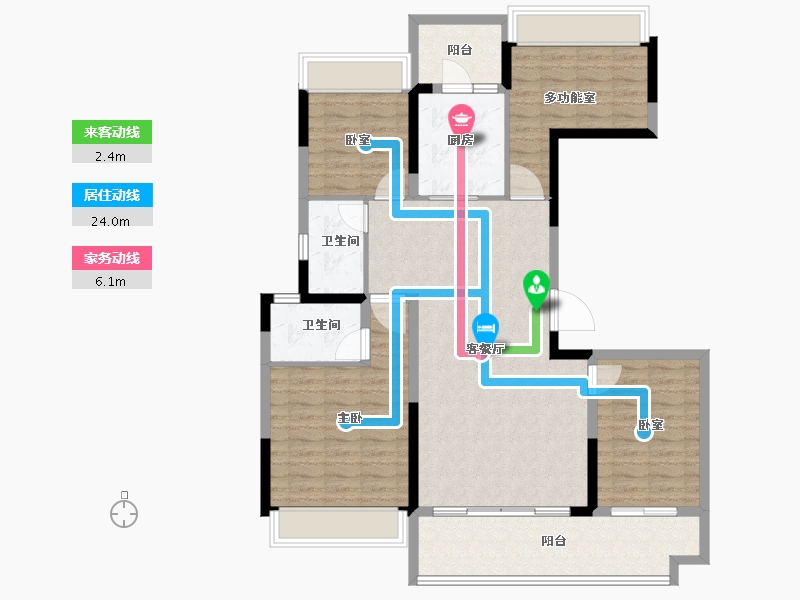 河南省-南阳市-碧桂园湖悦兰庭-113.64-户型库-动静线