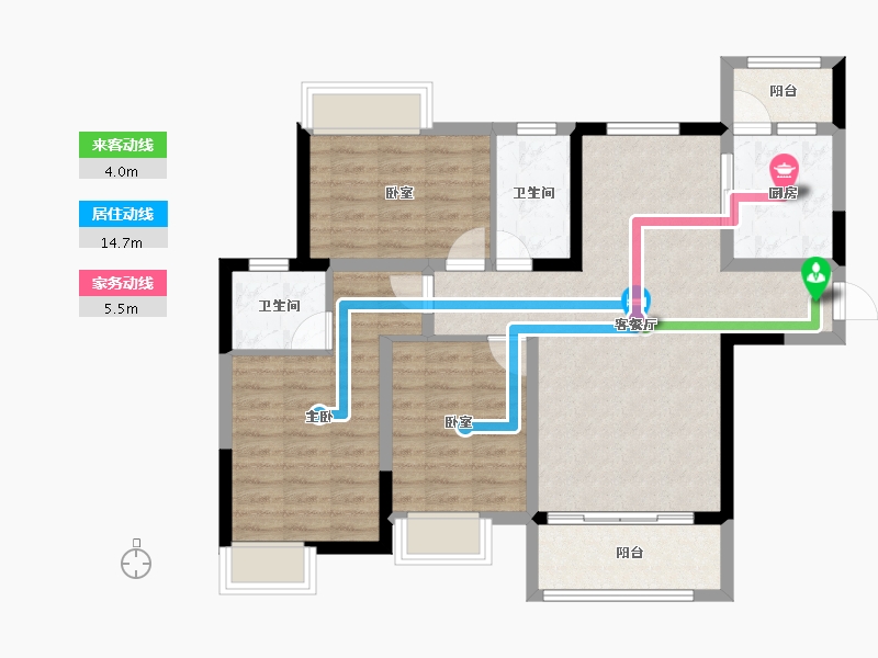 四川省-成都市-盛鼎阳光-88.09-户型库-动静线