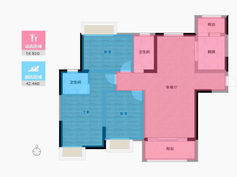 四川省-成都市-盛鼎阳光-88.09-户型库-动静分区