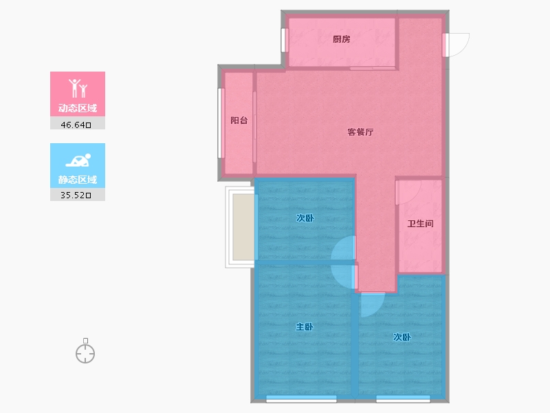 山东省-烟台市-中海长安云锦-74.03-户型库-动静分区