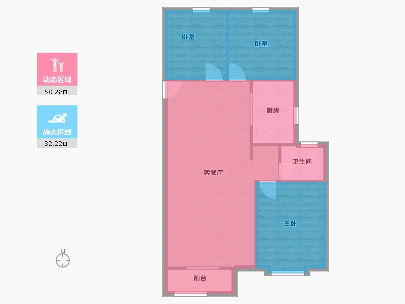 山东省-青岛市-星光岛3期-87.00-户型库-动静分区