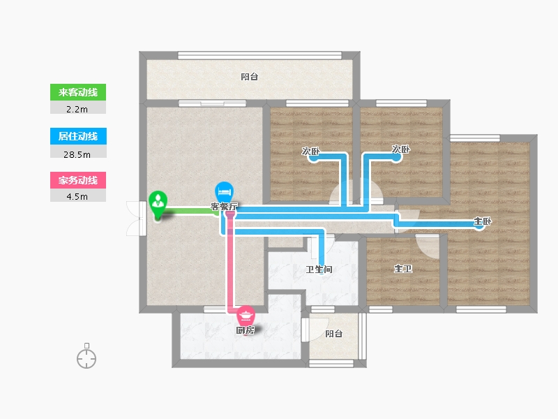 四川省-成都市-双楠悦天地-95.87-户型库-动静线