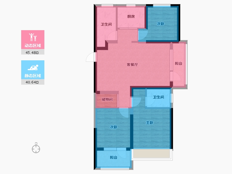 山东省-青岛市-上流和苑-75.28-户型库-动静分区