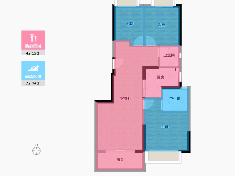 四川省-成都市-城投置地万科国宾蜀园-67.63-户型库-动静分区