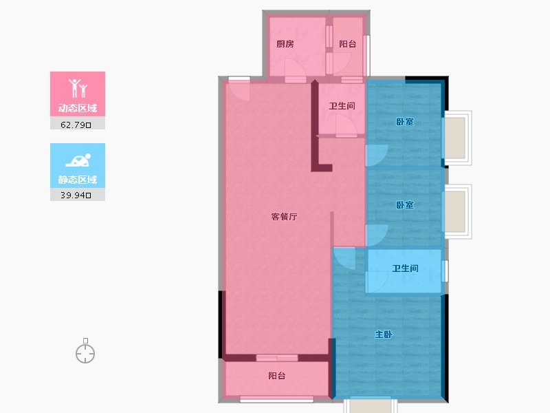 贵州省-黔东南苗族侗族自治州-金湖春城-118.00-户型库-动静分区