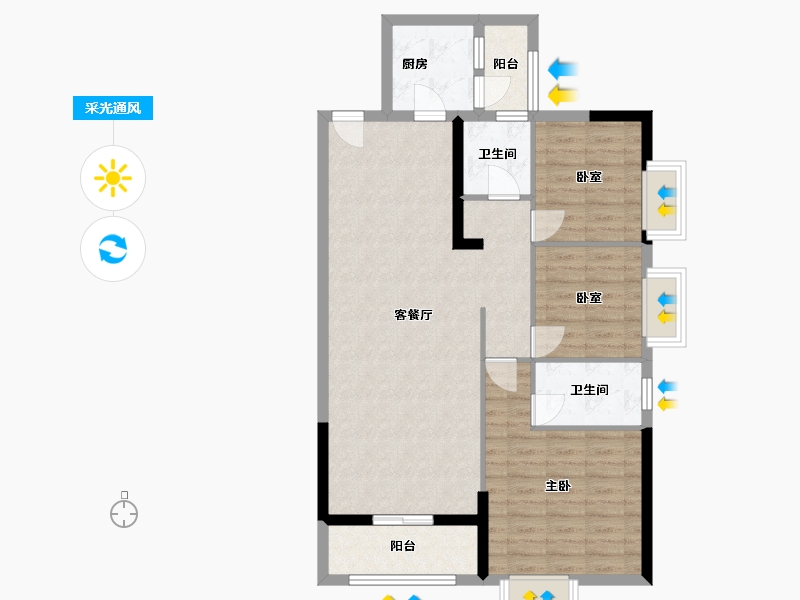 贵州省-黔东南苗族侗族自治州-金湖春城-118.00-户型库-采光通风