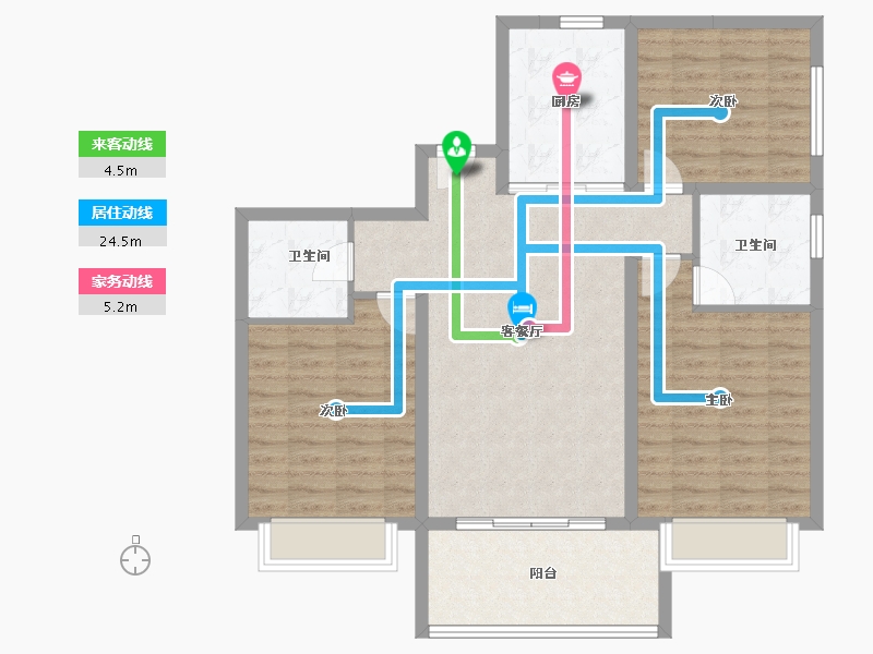 海南省-陵水黎族自治县-雅居乐清水湾-98.77-户型库-动静线