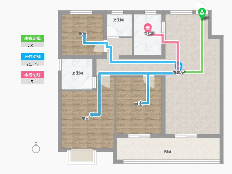 浙江省-绍兴市-水韵蓝湾-92.09-户型库-动静线