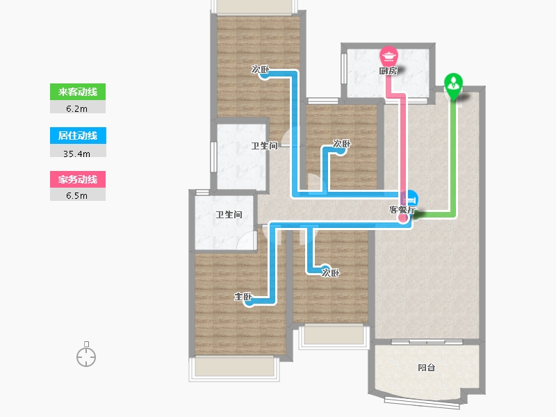 海南省-陵水黎族自治县-雅居乐清水湾-133.43-户型库-动静线