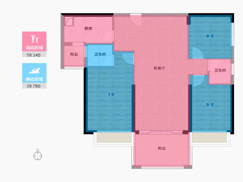 广东省-惠州市-嘉和盛世花园-87.09-户型库-动静分区