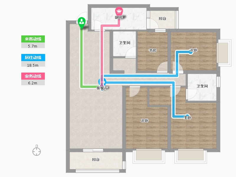 云南省-昆明市-江东铂悦湾-102.57-户型库-动静线