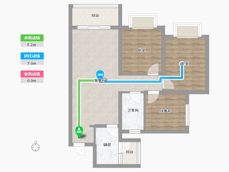 四川省-成都市-城投中南智在云辰-68.61-户型库-动静线