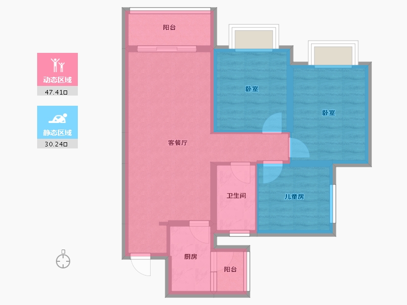 四川省-成都市-城投中南智在云辰-68.61-户型库-动静分区