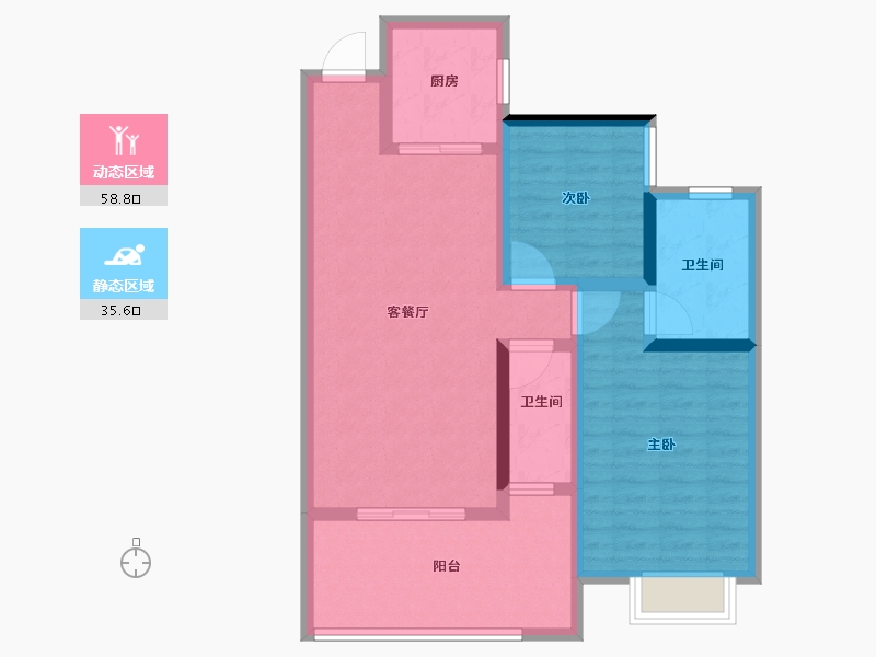 海南省-三亚市-公园88号-84.00-户型库-动静分区