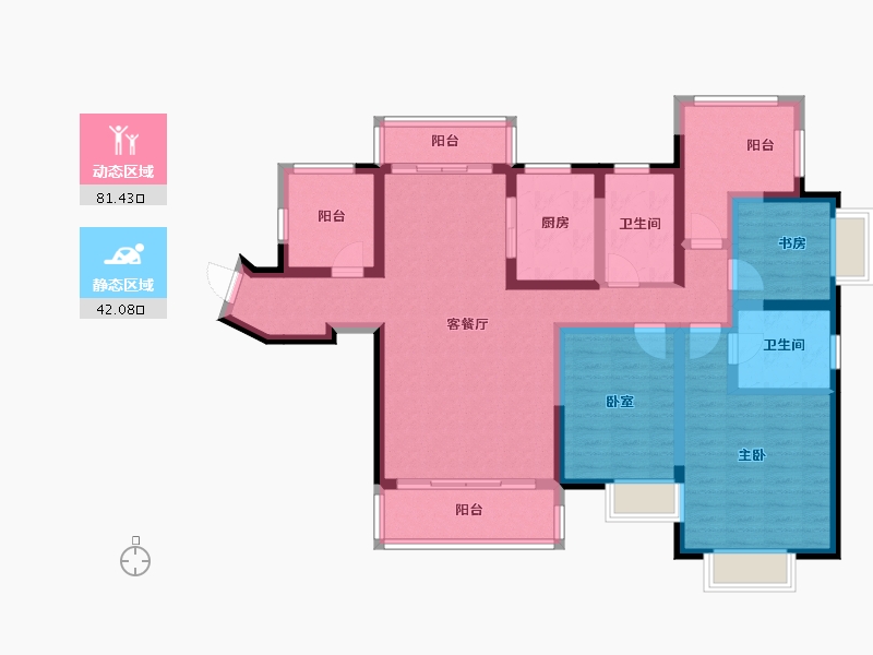 广东省-惠州市-新华联广场-108.67-户型库-动静分区