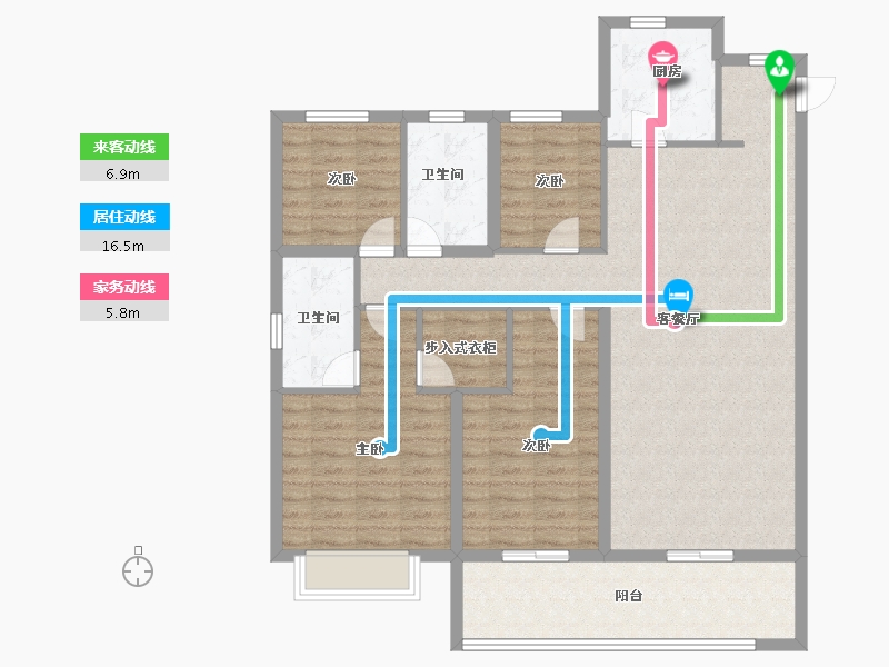 云南省-昆明市-俊发城逸璟峰-114.40-户型库-动静线