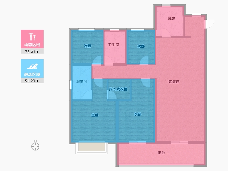 云南省-昆明市-俊发城逸璟峰-114.40-户型库-动静分区